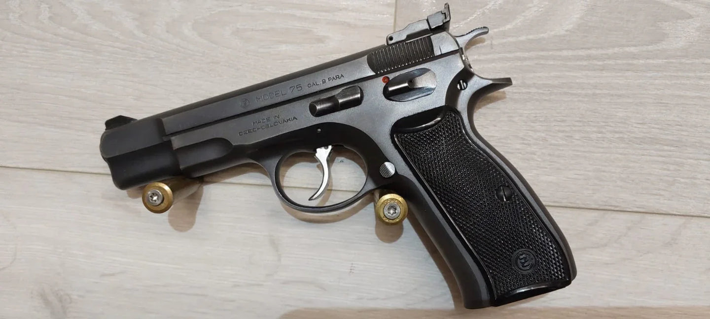 Beretta Model 75 9mm pistol with 9mm rounds, made in Czechoslovakia, for sport shooting or collection
