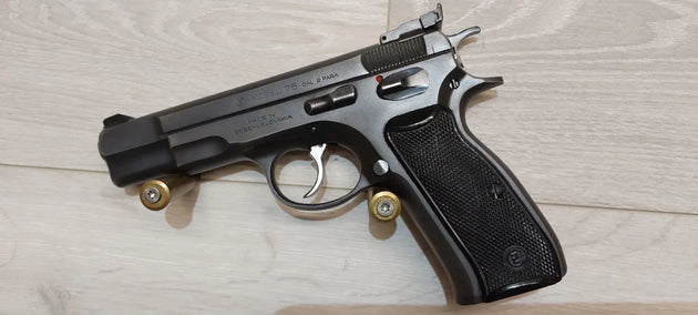 Beretta Model 75 9mm pistol with 9mm rounds, made in Czechoslovakia, for sport shooting or collection