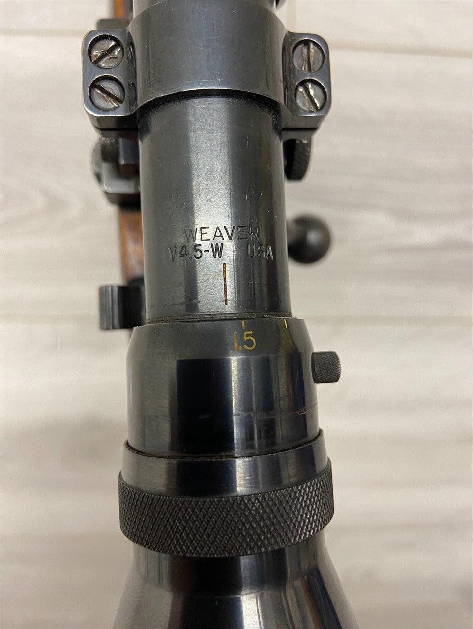 Weaver V4.5-W USA rifle scope with L5 marking, vintage hunting or military optics